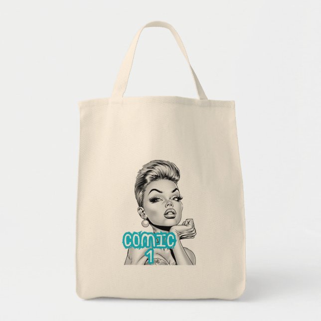 Bolsa Tote raposa dos anos 1950 (Frente)