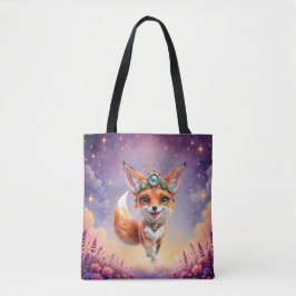Bolsa Tote Raposa Estrelada dos Prados ao Luar.