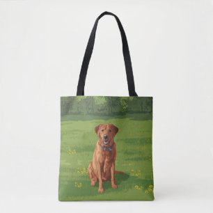Bolsa Tote Raposa Vermelha Amarelo Labrador Cão de Retriever