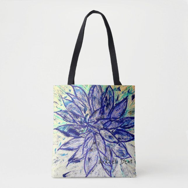 Bolsa Tote Rare Blue Dahlia (Frente)