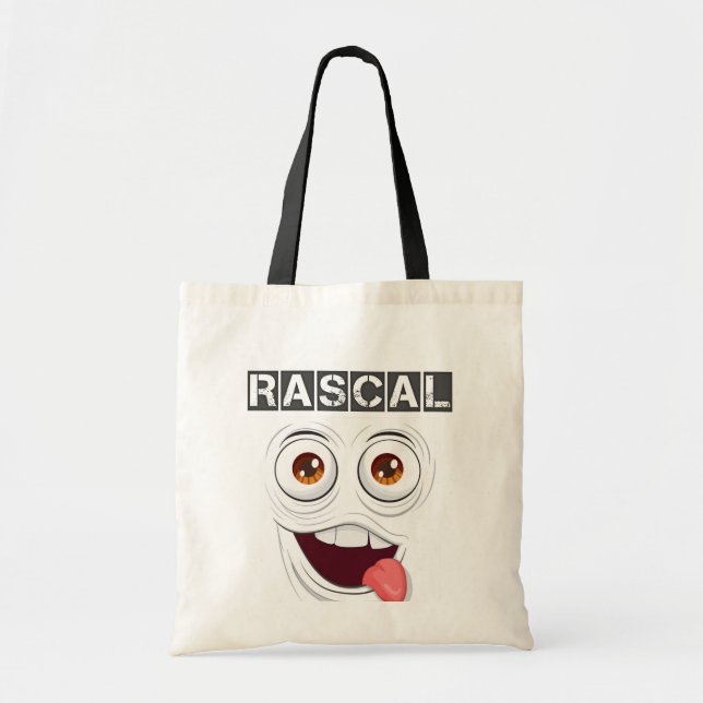Bolsa Tote Rascal Bold Typografia Tote Bag - Cheeky e Reprodu (Frente)