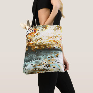 Bolsa Tote Rascunhos de mosaicos jogados sobre cinzas e textu
