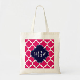 Bolsa Tote Raspberry Wharg marroquino #5 Marinho 3 Monograma