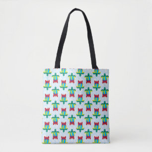 Bolsa Tote Rasta Island Colors Tribal Turtle Floral