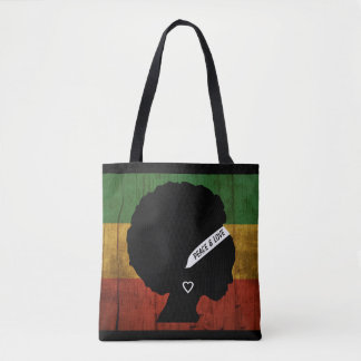 Bolsa Tote Rasta Mulher: Paz e Amor