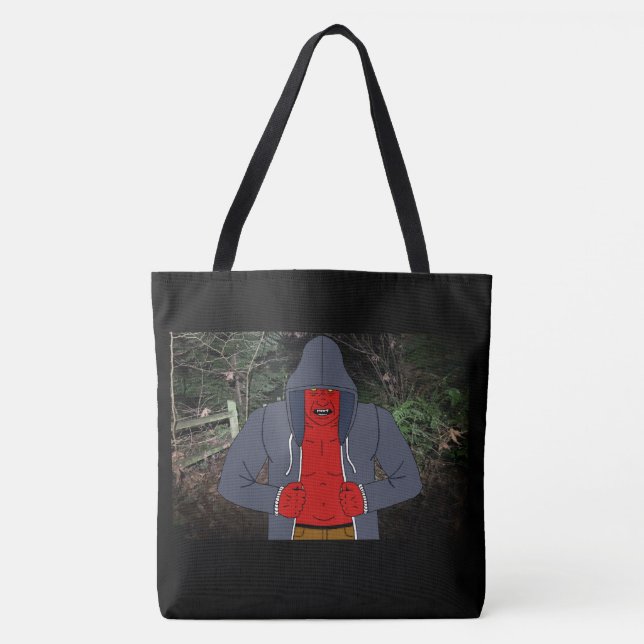 Bolsa Tote Rastejador Noturno (com fundo) (Frente)