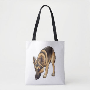 Bolsa Tote Rastreamento de german shepherd
