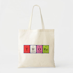 Bolsa Tote Rastreio de tote do nome de mesa periódica