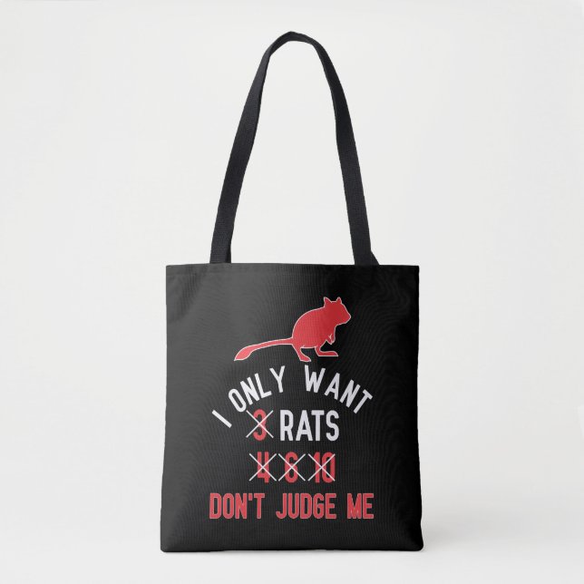 Bolsa Tote Rat Pun Engraçado para Rat Lovers Rodent Mouse (Frente)