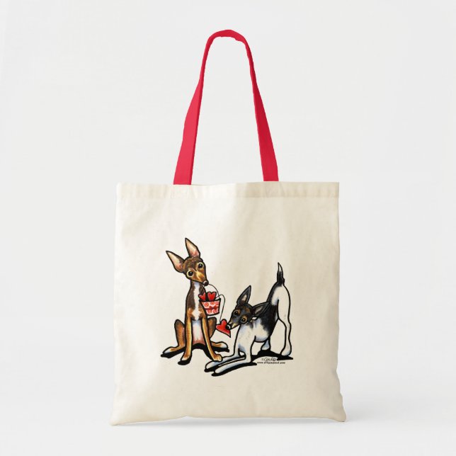 Bolsa Tote Rat Terrier Sweethearts (Frente)