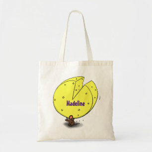Bolsa Tote Rato bonito com ilustração de desenho animado de q
