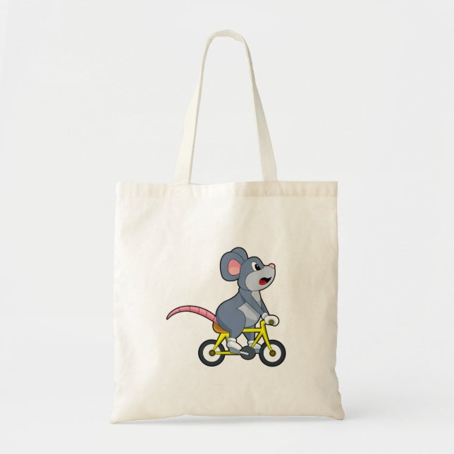 Bolsa Tote Rato com Bicicleta (Frente)