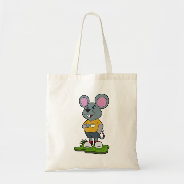 Bolsa Tote Rato com copo de café (Frente)
