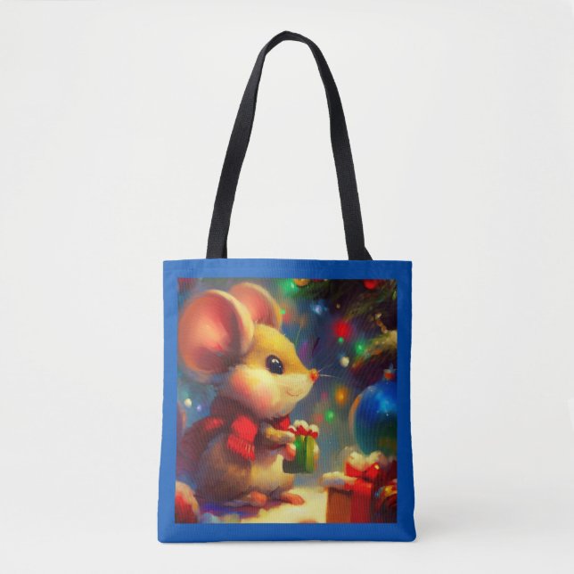 Bolsa Tote Rato de Natal 2 (Frente)