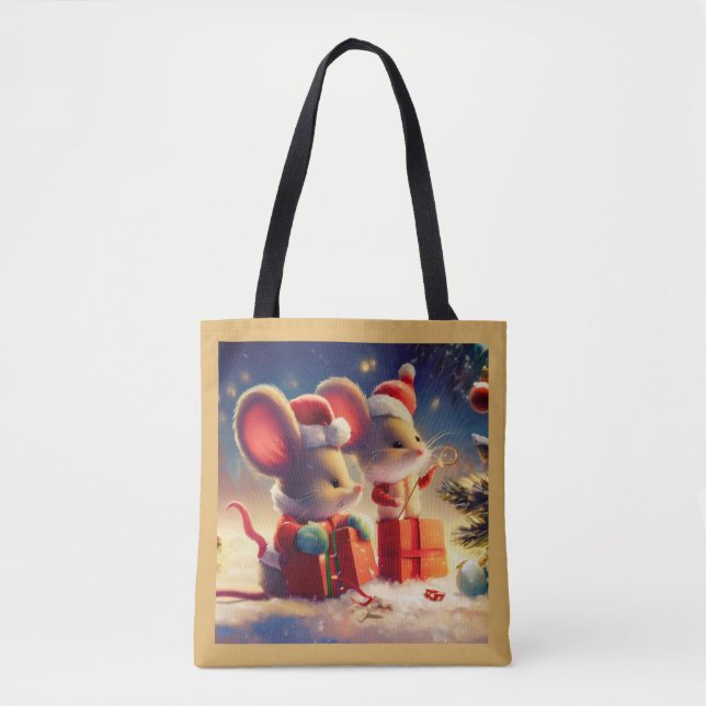 Bolsa Tote Rato de Natal 3 (Frente)