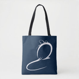 Bolsa Tote Rato de pintura de Sumi E Brushaft japonês