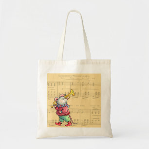 Bolsa Tote Rato na partitura - saco da trombeta
