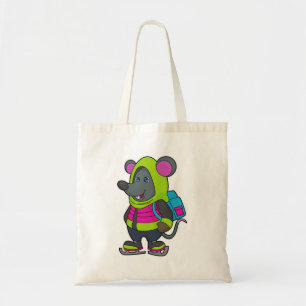 Bolsa Tote Rato no gelo com skates de gelo e mochila.pn