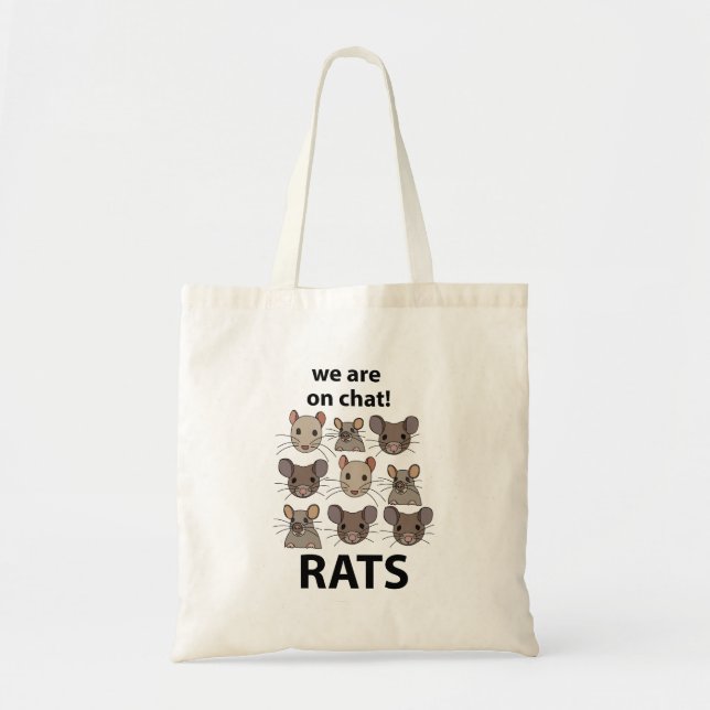 Bolsa Tote Ratos Animais Que Estamos No Chat De Ratos Engraça (Frente)