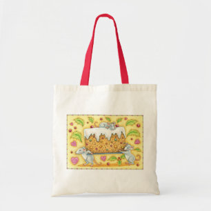 Bolsa Tote Ratos bonitos do Natal que levam uma sobremesa do
