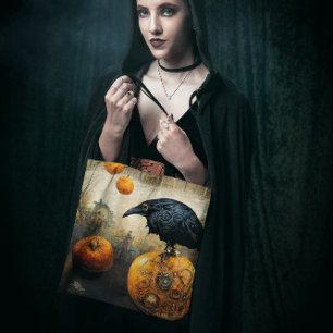 Bolsa Tote Raven na Pumpkin