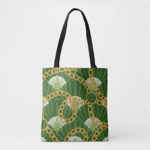 Bolsa Tote Ravenala e Douradas Cadeias: Elegância Vintage