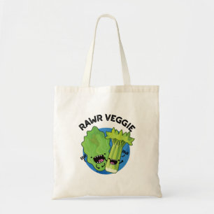 Bolsa Tote Rawr Veggie Funny Comida Pun