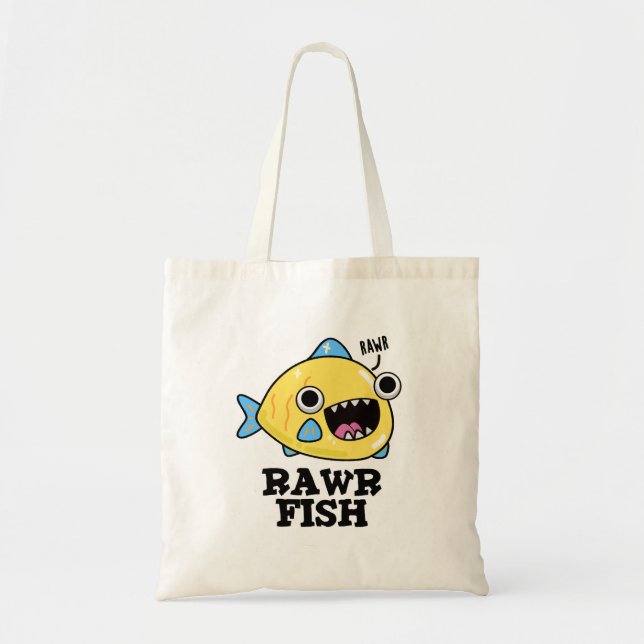 Bolsa Tote Rawy Fish Funny Animal Pun (Frente)