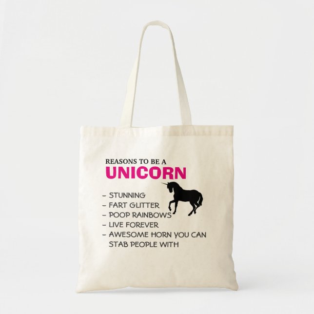 Bolsa Tote Razões ser um unicórnio (Frente)