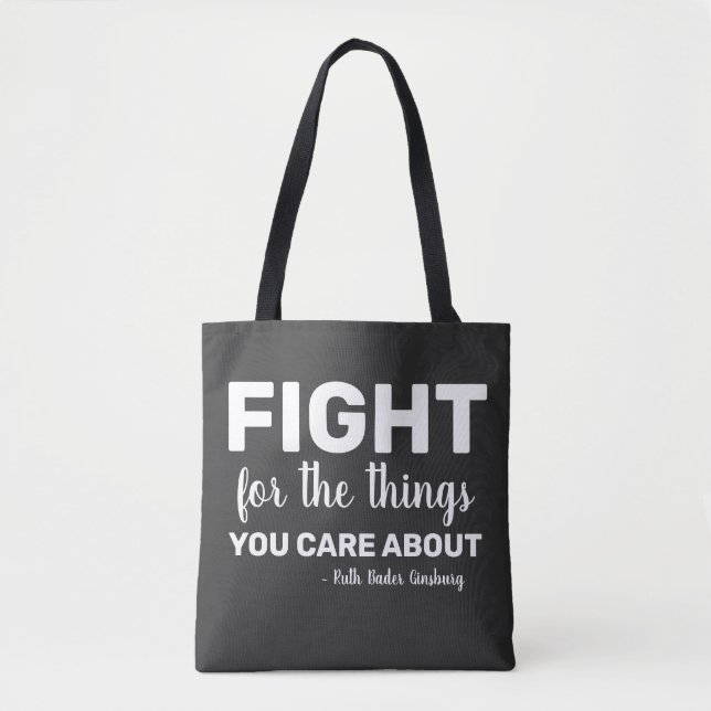 Bolsa Tote RBG Ruth Bader Ginsburg cita Liberal Feminista (Frente)