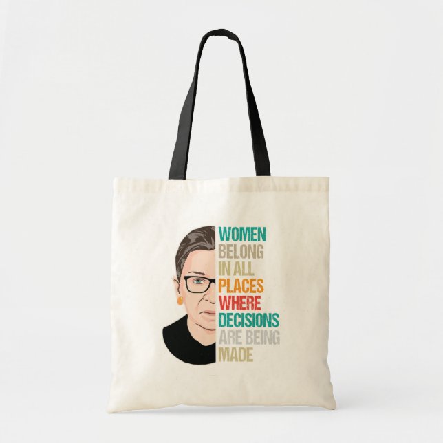 Bolsa Tote RBG, Voto do Supremo Tribunal, Ruth Bader Ginsburg (Frente)