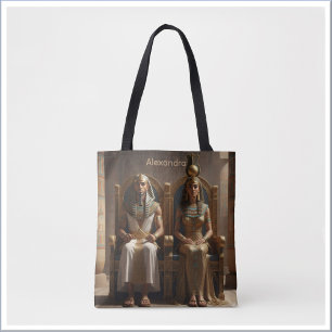 Bolsa Tote Realeza do Antigo Egito Rei & Rainha