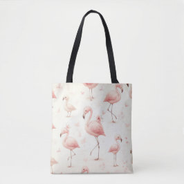 Bolsa Tote Rebanho de Flamingos Mais Fofos