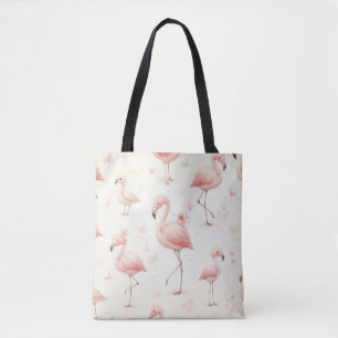 Bolsa Tote Rebanho de Flamingos Mais Fofos