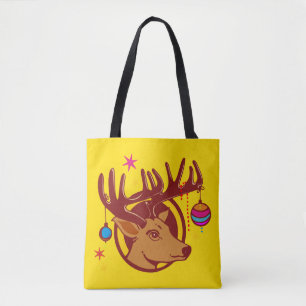 Bolsa Tote Rebelde com Enfeites de natal + sua ideia