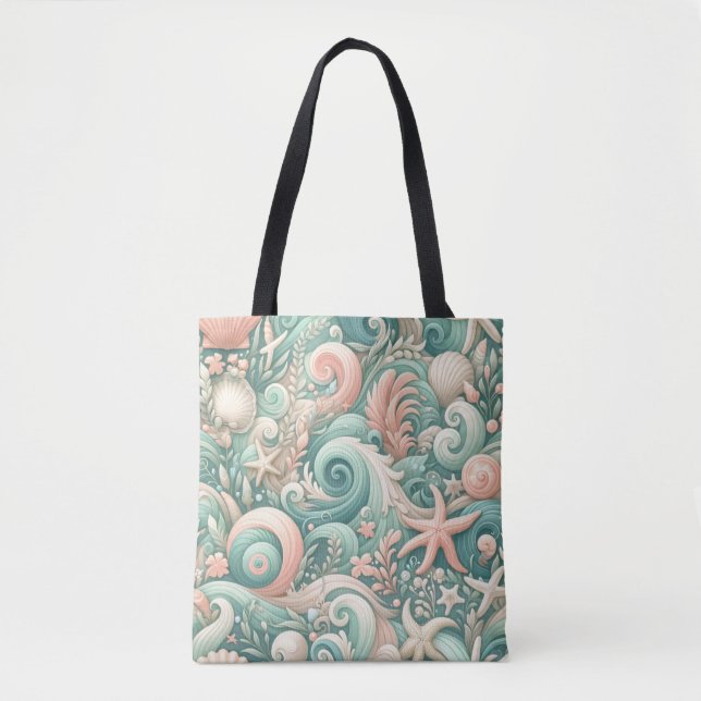 Bolsa Tote Reboques Serenos de Sede: Pavimentos do Oceano Pas (Frente)