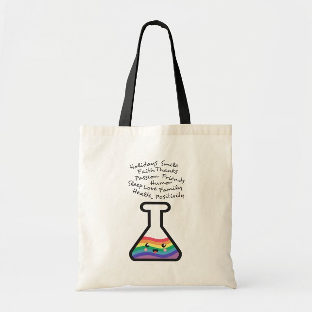 Bolsa Tote Receita para criar seu próprio arco-íris em um béq (Frente)