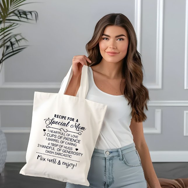 Bolsa Tote Receita para Presente do Dia das Mães para Mãe Esp (Criador carregado)