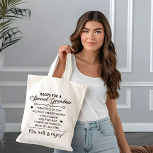 Bolsa Tote Receita para Presente Especial para o Dia das Mães