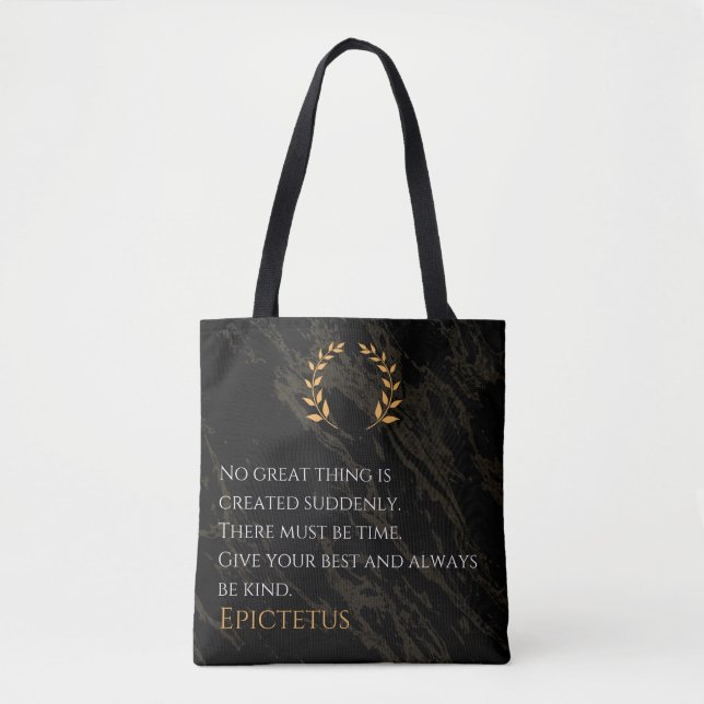 Bolsa Tote Receita por Grandeza de Epictetus (Frente)