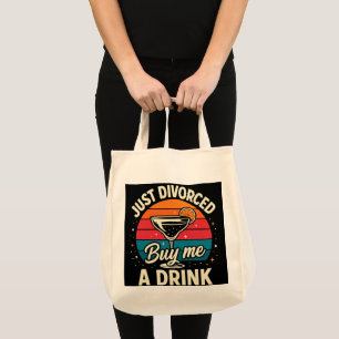 Bolsa Tote Recém-Divorciada Compre-me uma Bebida Camiseta Div