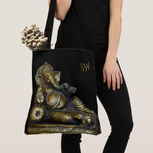Bolsa Tote Reclinhando Ganesha com (ou sem) suas Iniciais