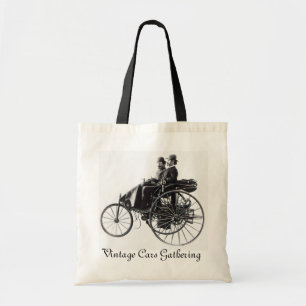 Bolsa Tote Recolhimento dos carros vintage, preto e branco