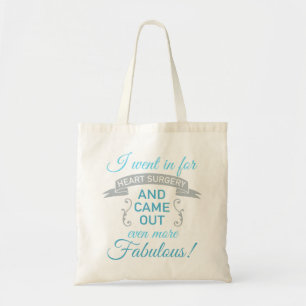Bolsa Tote Recuperação fabulosa de cirurgia cardíaca (azul)