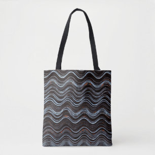 Bolsa Tote Red and white striped textile