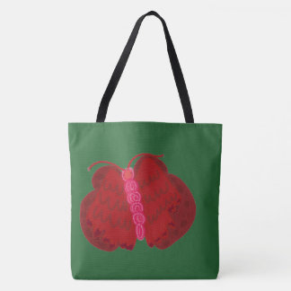 Bolsa Tote Red Angel Butterfly