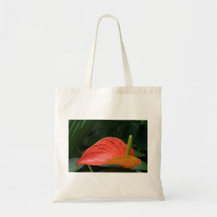 Bolsa Tote Red Anthurium e Hosta Flowers