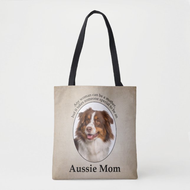 Bolsa Tote Red Australian Shepherd Mãe (Frente)