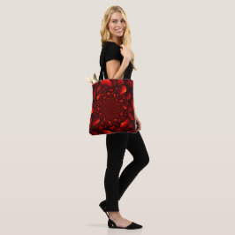 Bolsa Tote Red Black Blue Petal