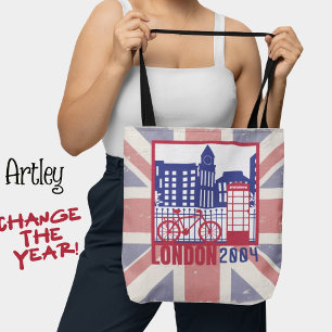 Bolsa Tote Red Blue British Flag London - Cena Ano